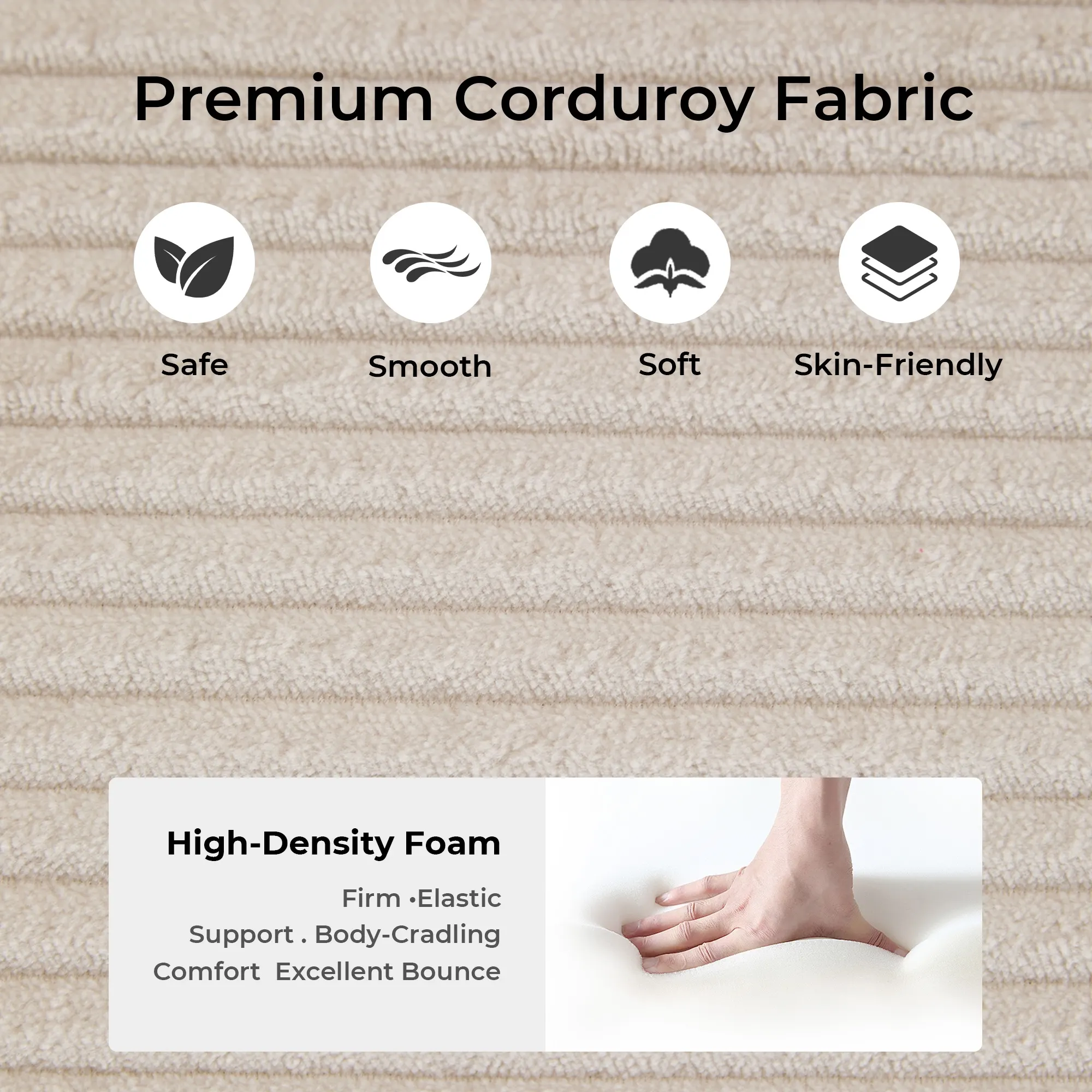 Selene Compressed Modular Sofa Bed-14.2" Seat Height - Image 138