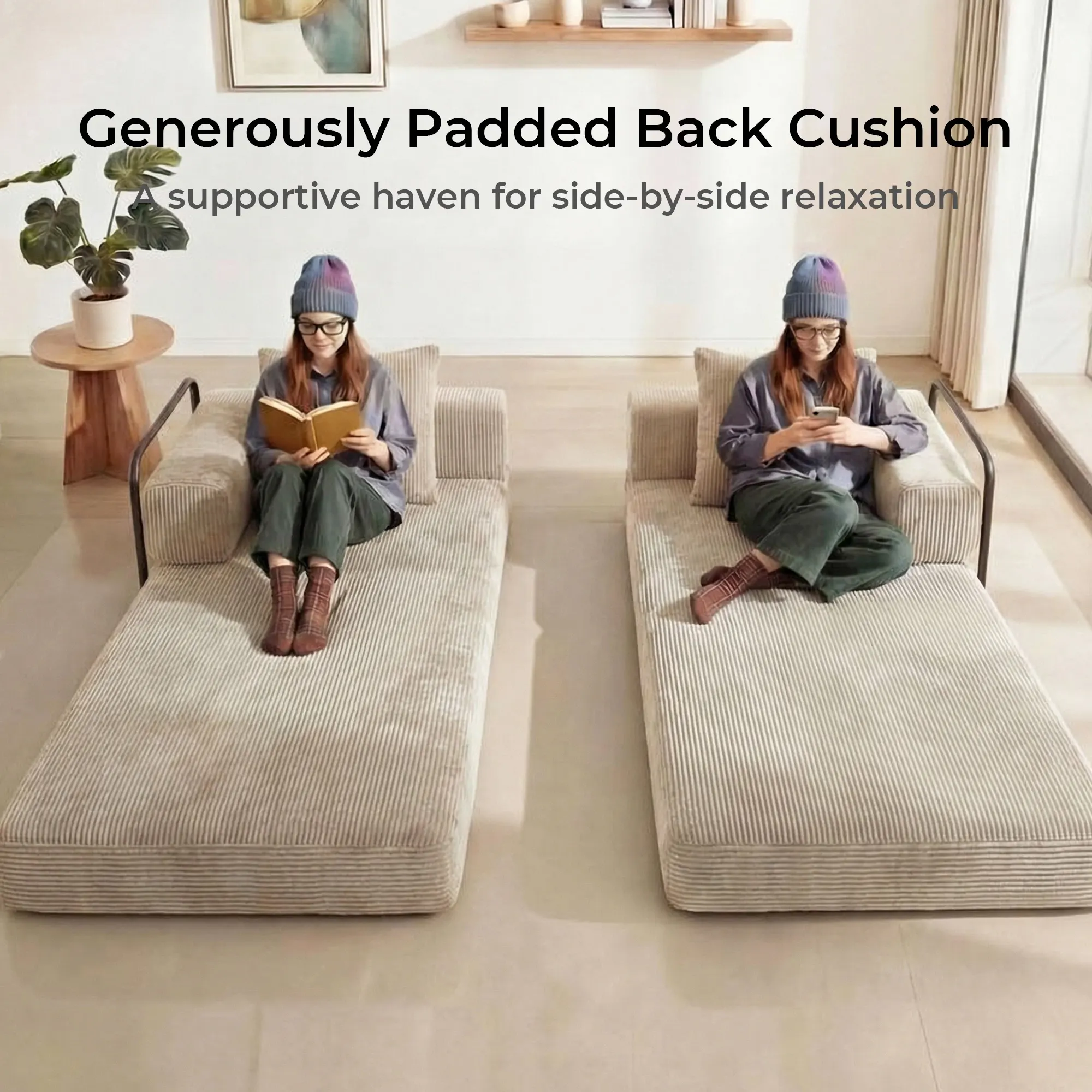 Selene Compressed Modular Sofa Bed-14.2" Seat Height - Image 140