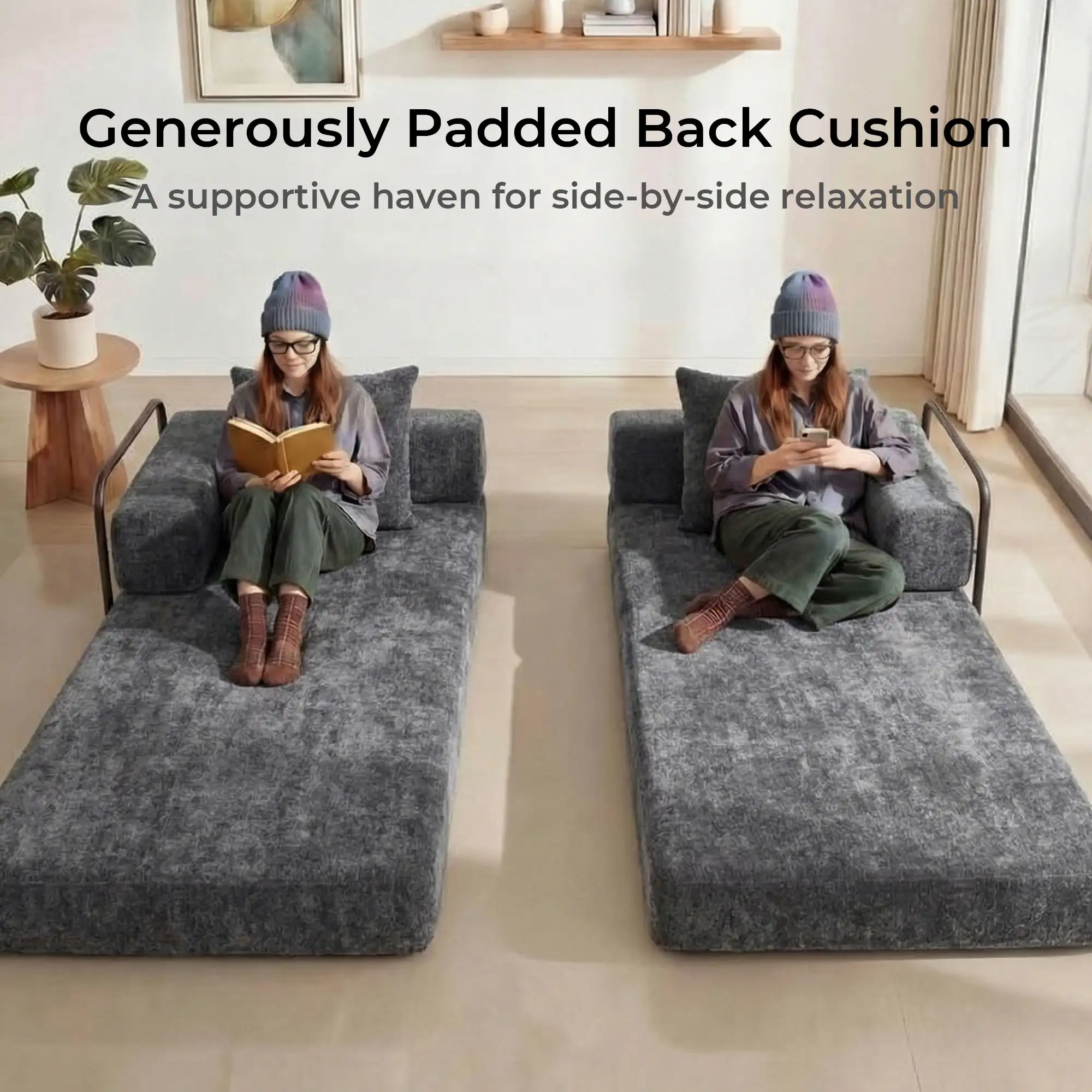 Selene Compressed Modular Sofa Bed-14.2" Seat Height - Image 179