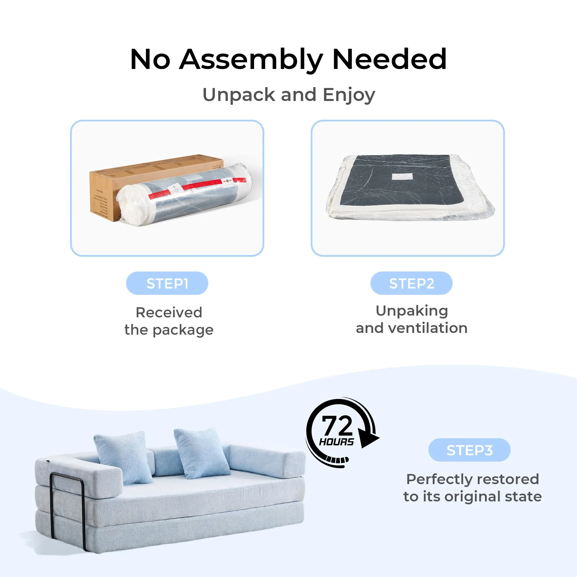 Selene Compressed Modular Sofa Bed-14.2" Seat Height - Image 198