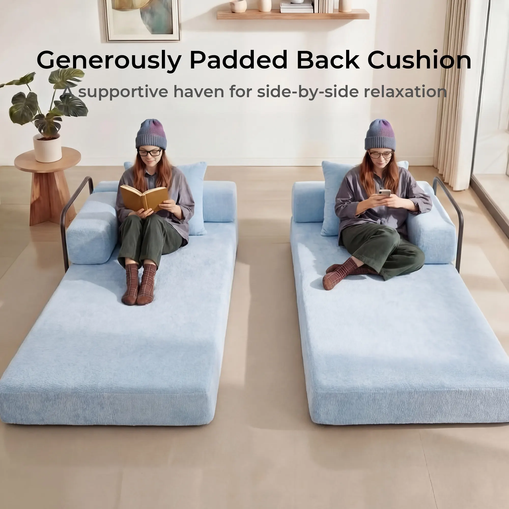 Selene Compressed Modular Sofa Bed-14.2" Seat Height - Image 201