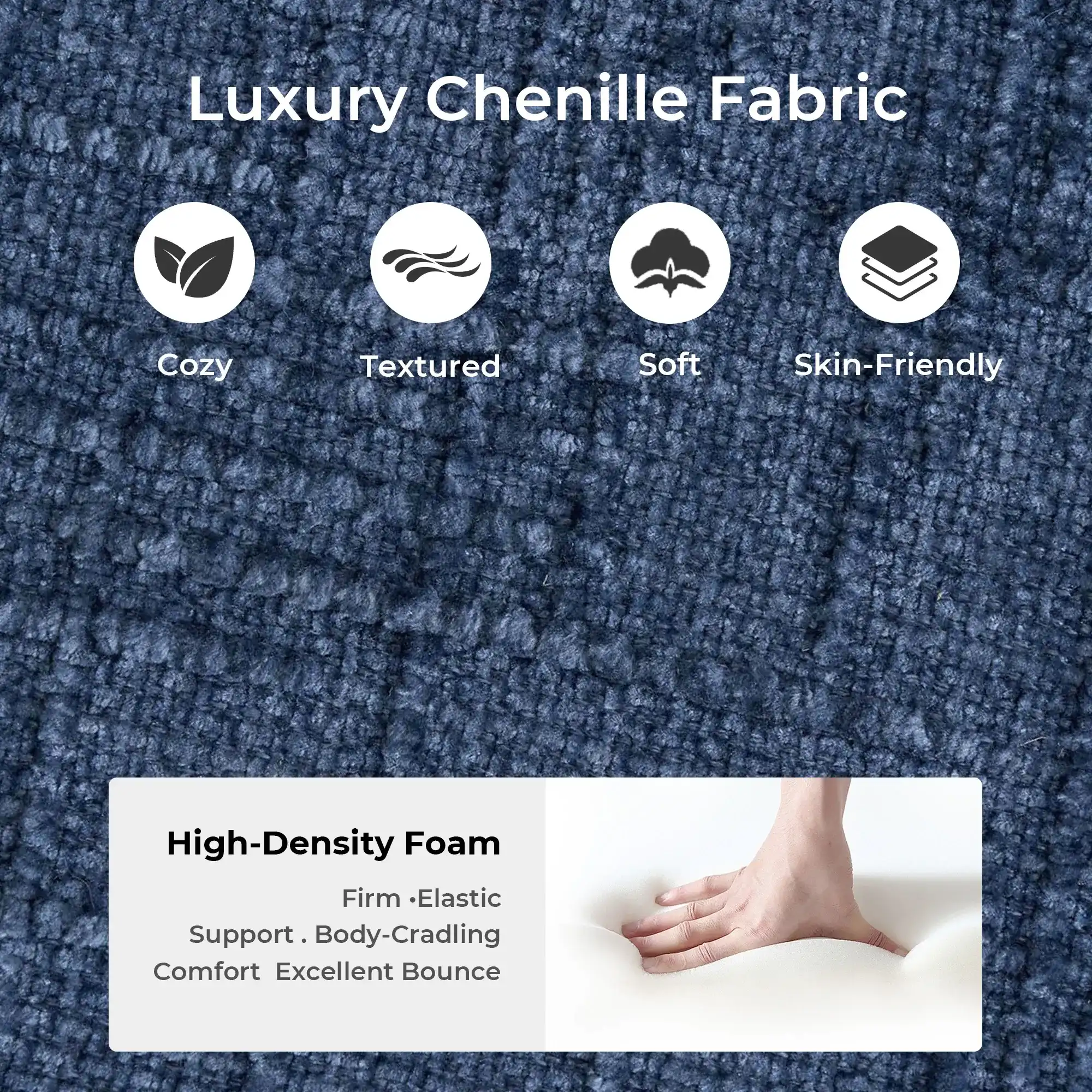 Selene Compressed Modular Sofa Bed-14.2" Seat Height - Image 210