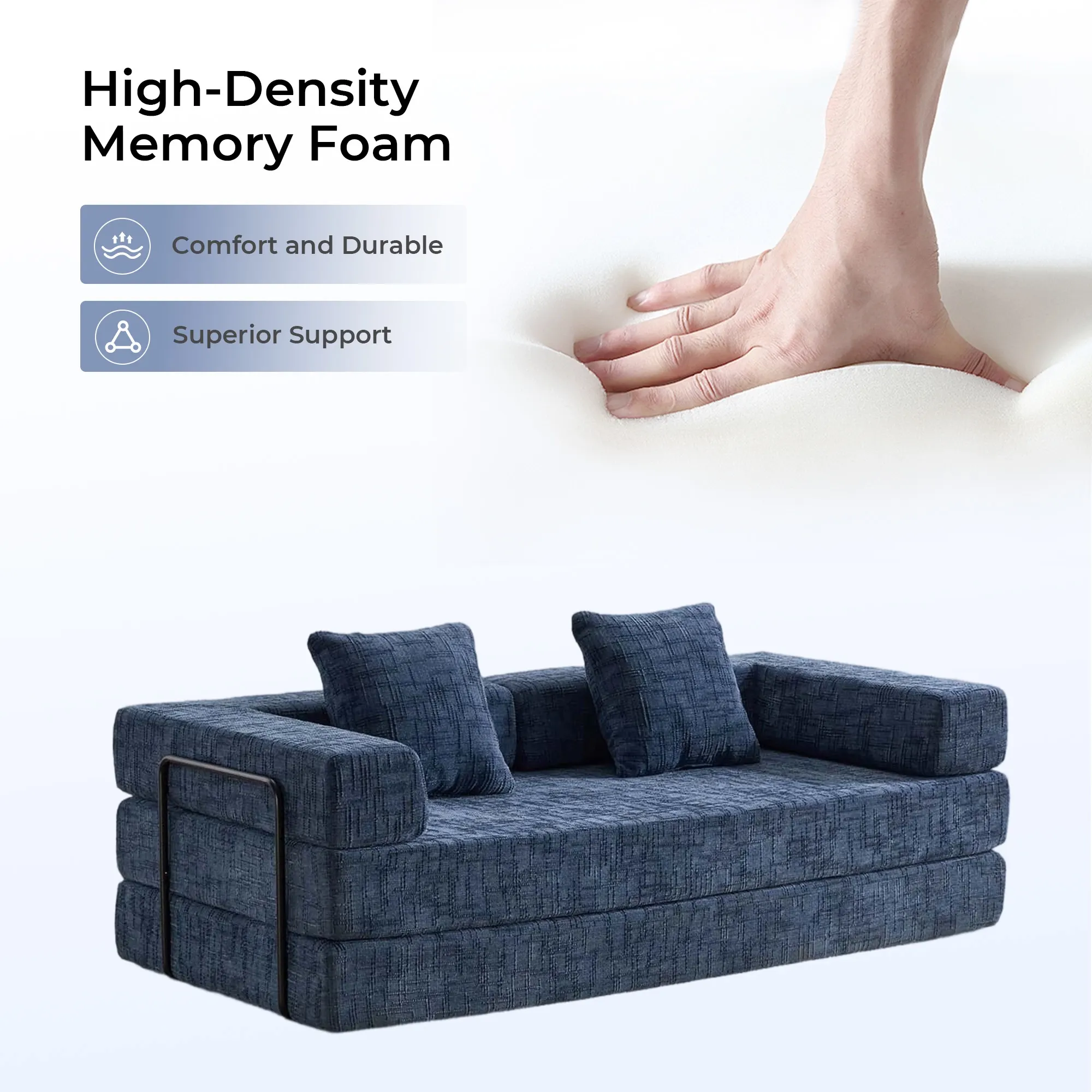 Selene Compressed Modular Sofa Bed-14.2" Seat Height - Image 213