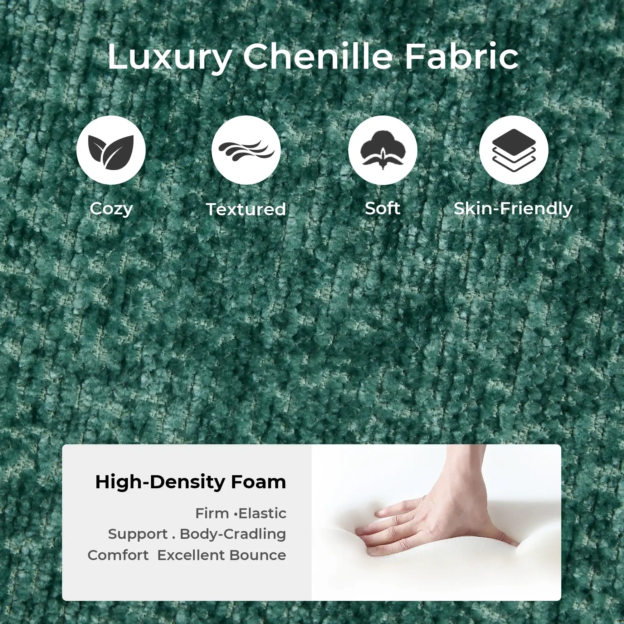 Selene Compressed Modular Sofa Bed-14.2" Seat Height - Image 234