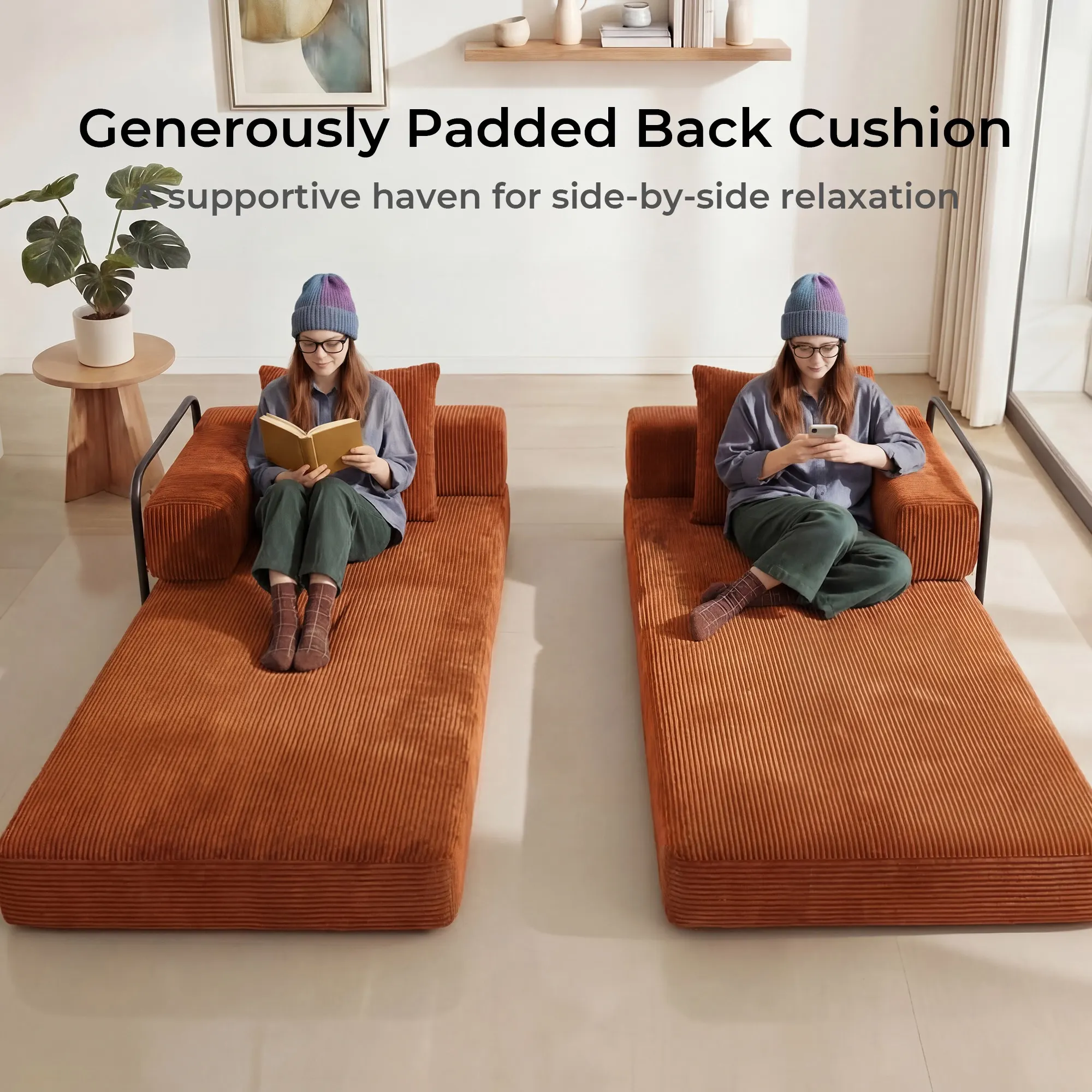 Selene Compressed Modular Sofa Bed-14.2" Seat Height - Image 244