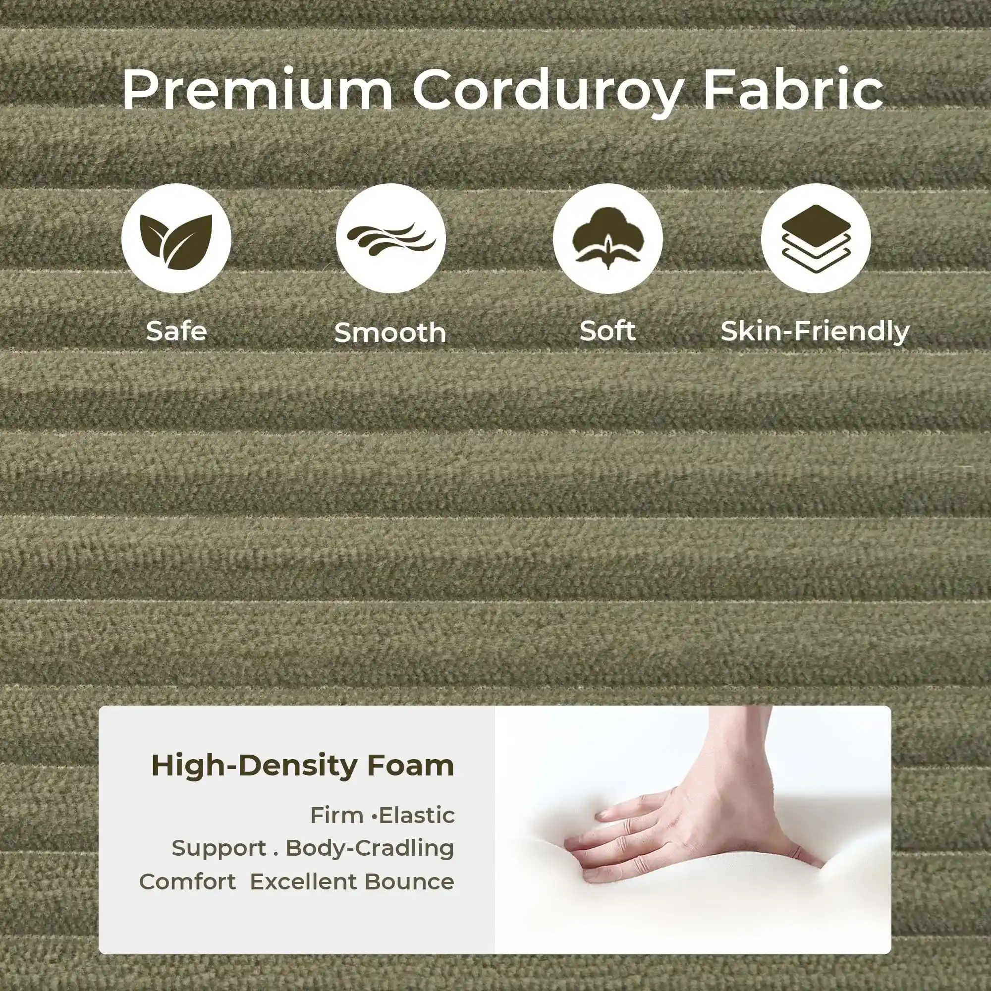 Selene Compressed Modular Sofa Bed-14.2" Seat Height - Image 40