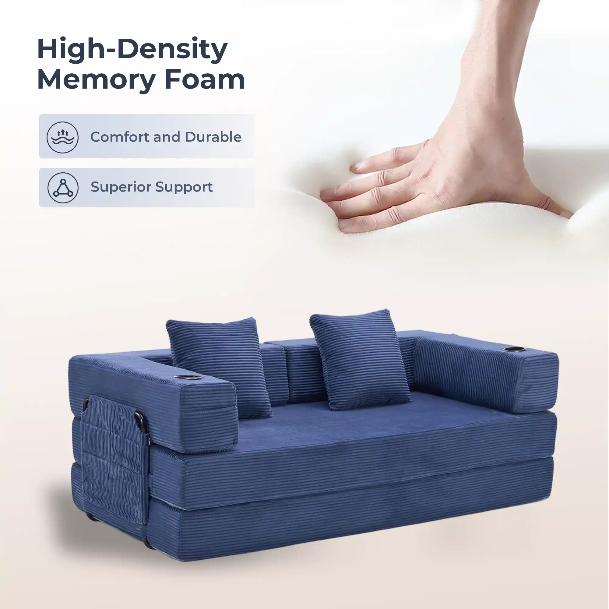 Selene Compressed Modular Sofa Bed-14.2" Seat Height - Image 89