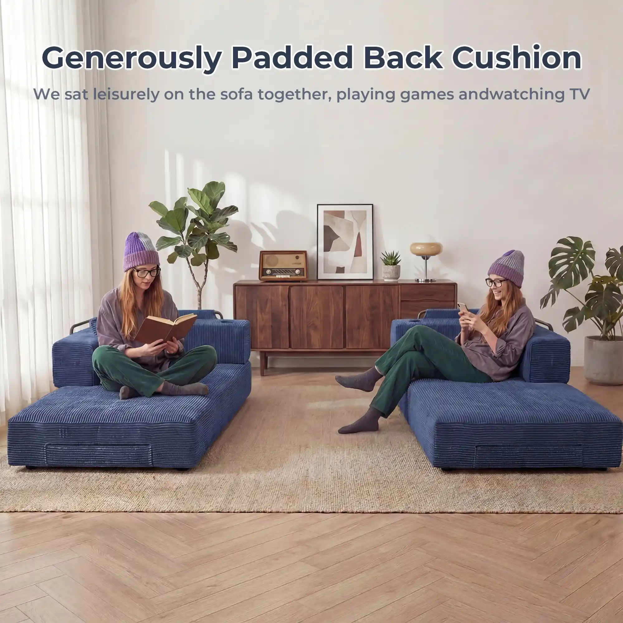 Selene Compressed Modular Sofa Bed-14.2" Seat Height - Image 91