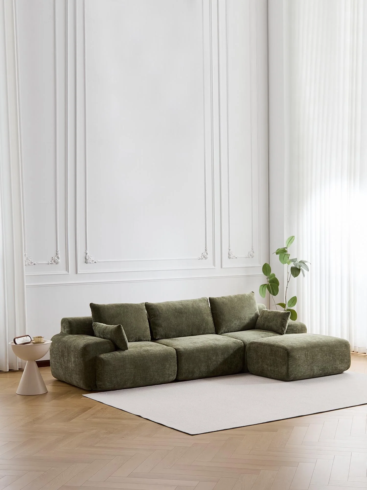 Zeus Compressed Sectional Sofa with Ottoman - Image 11