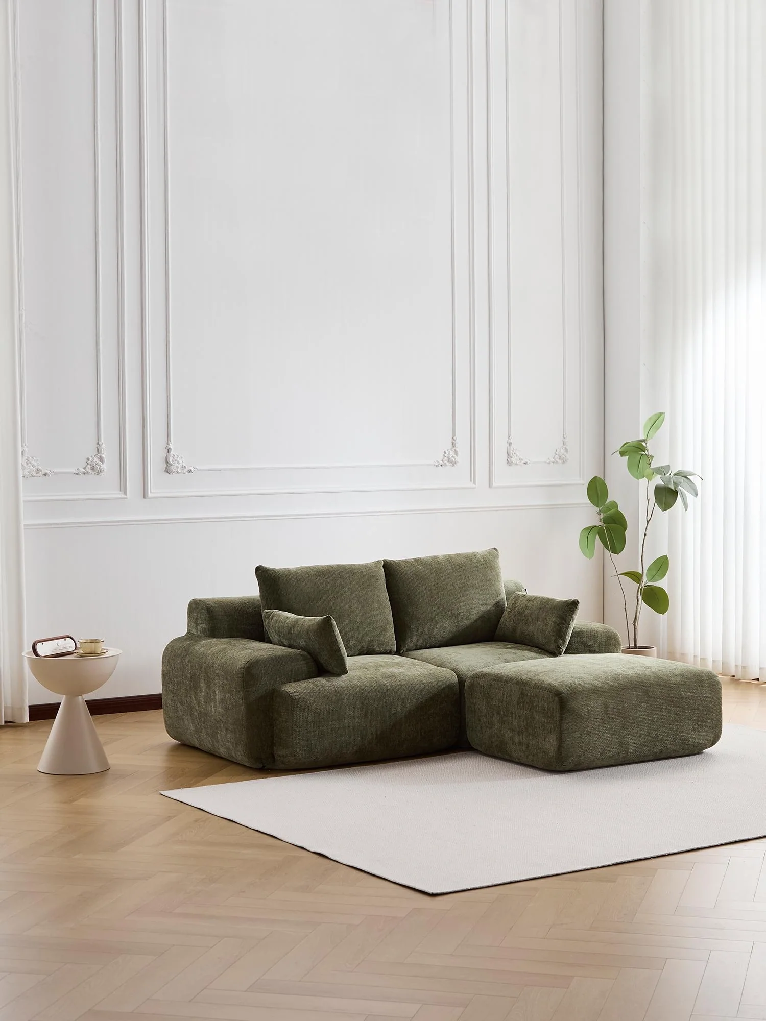Zeus Compressed Sectional Sofa with Ottoman - Image 12