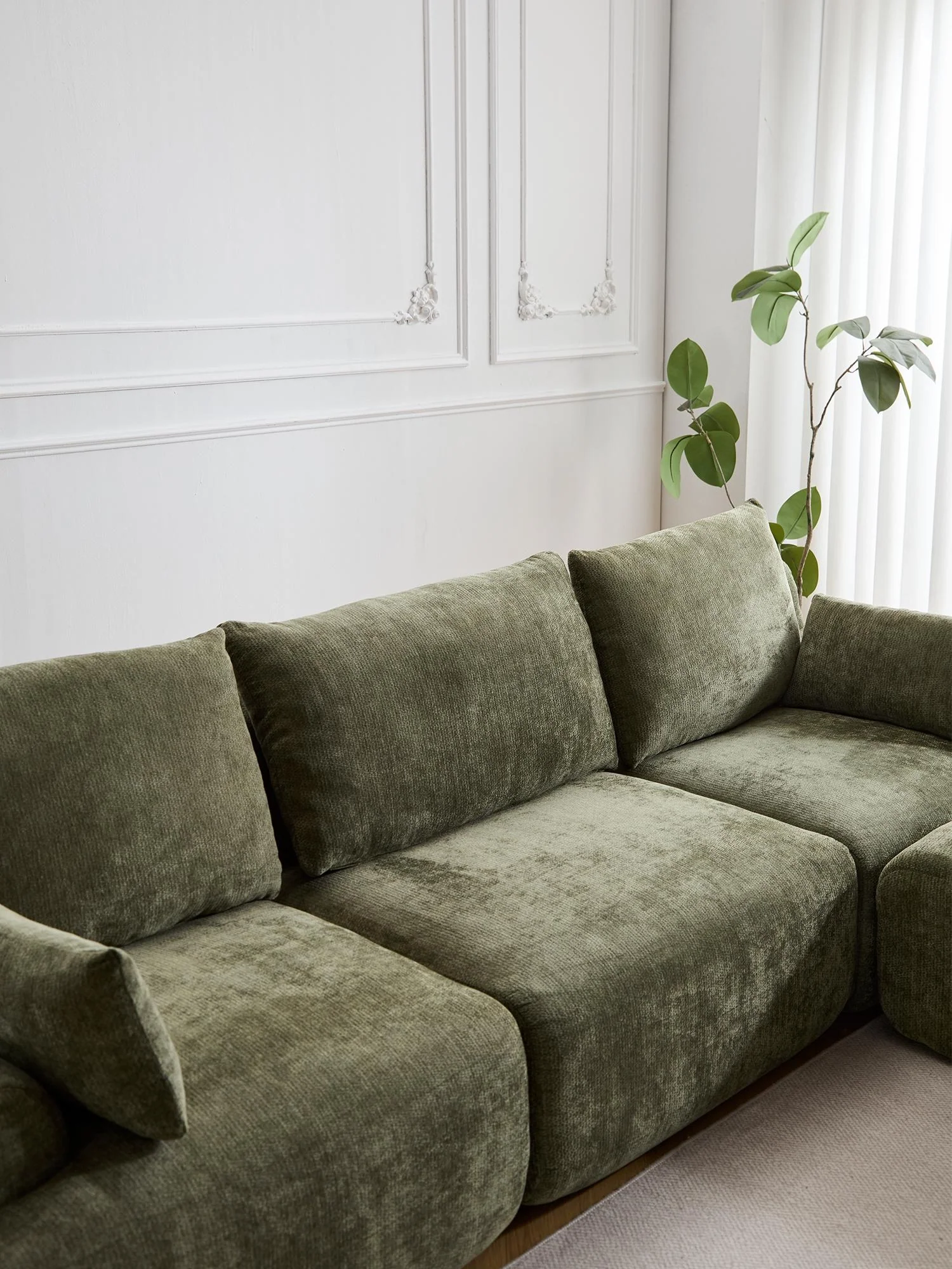 Zeus Compressed Sectional Sofa with Ottoman - Image 15