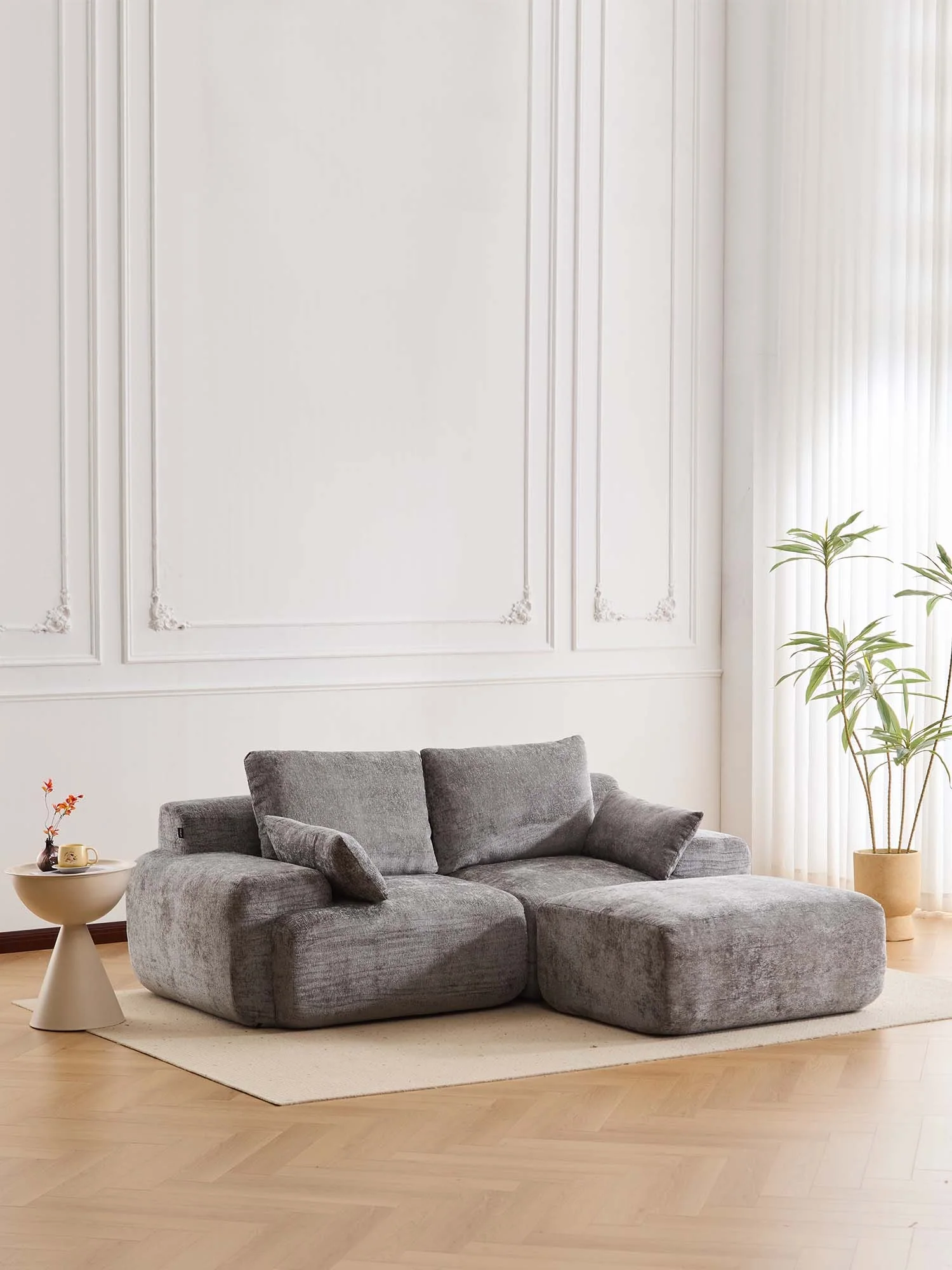 Zeus Compressed Sectional Sofa with Ottoman - Image 22