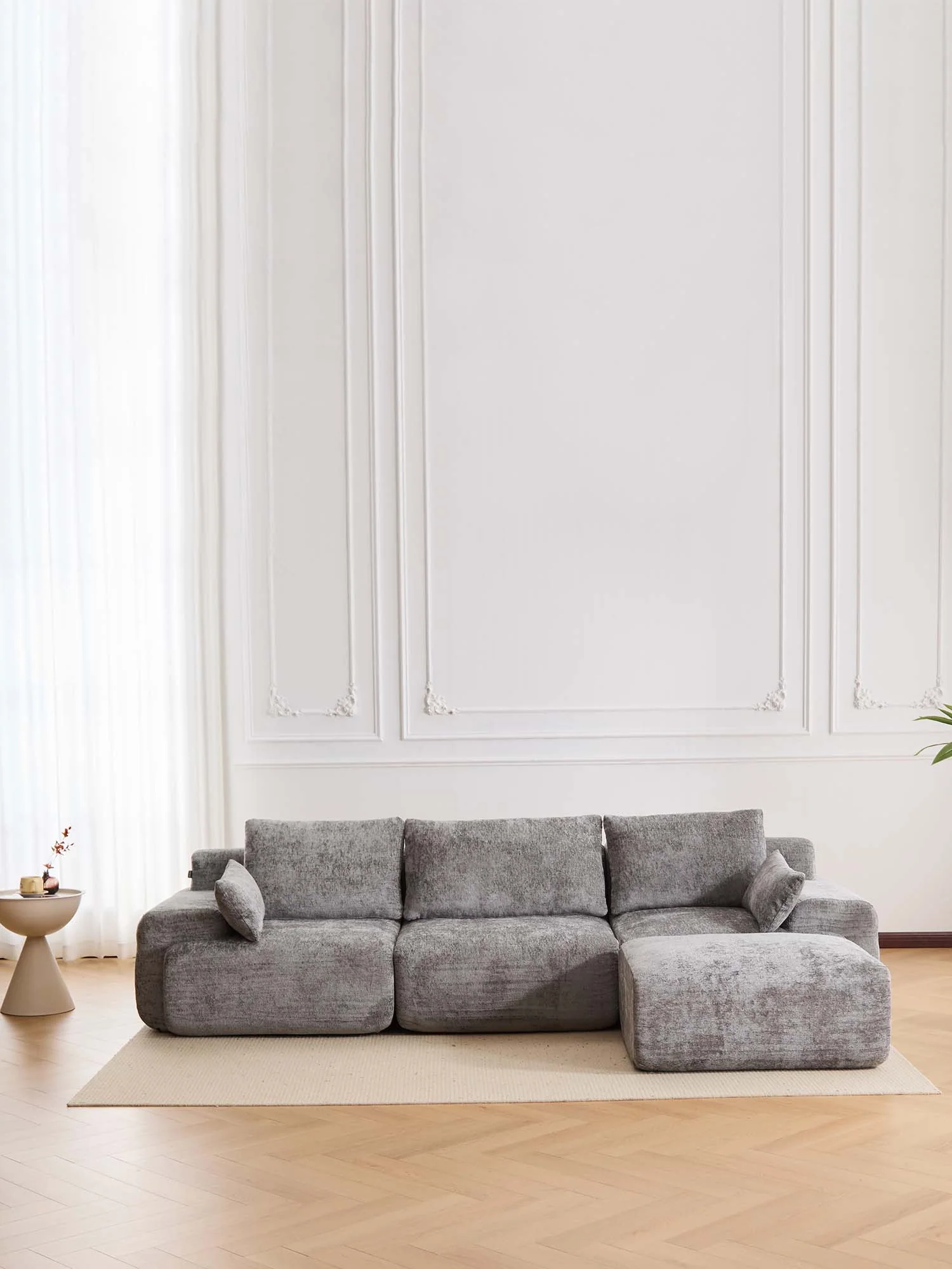 Zeus Compressed Sectional Sofa with Ottoman - Image 23