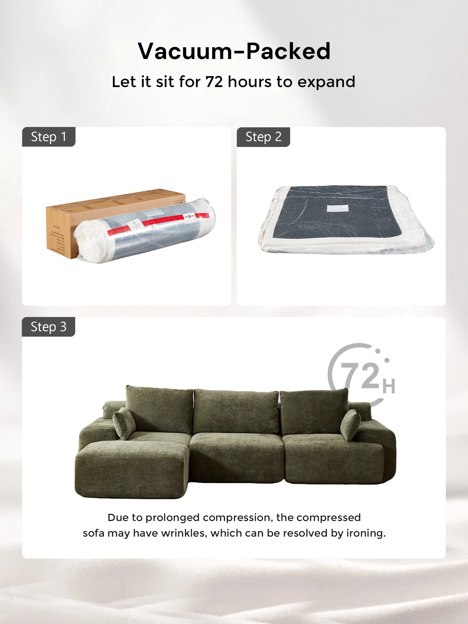 Zeus Compressed Sectional Sofa with Ottoman - Image 39