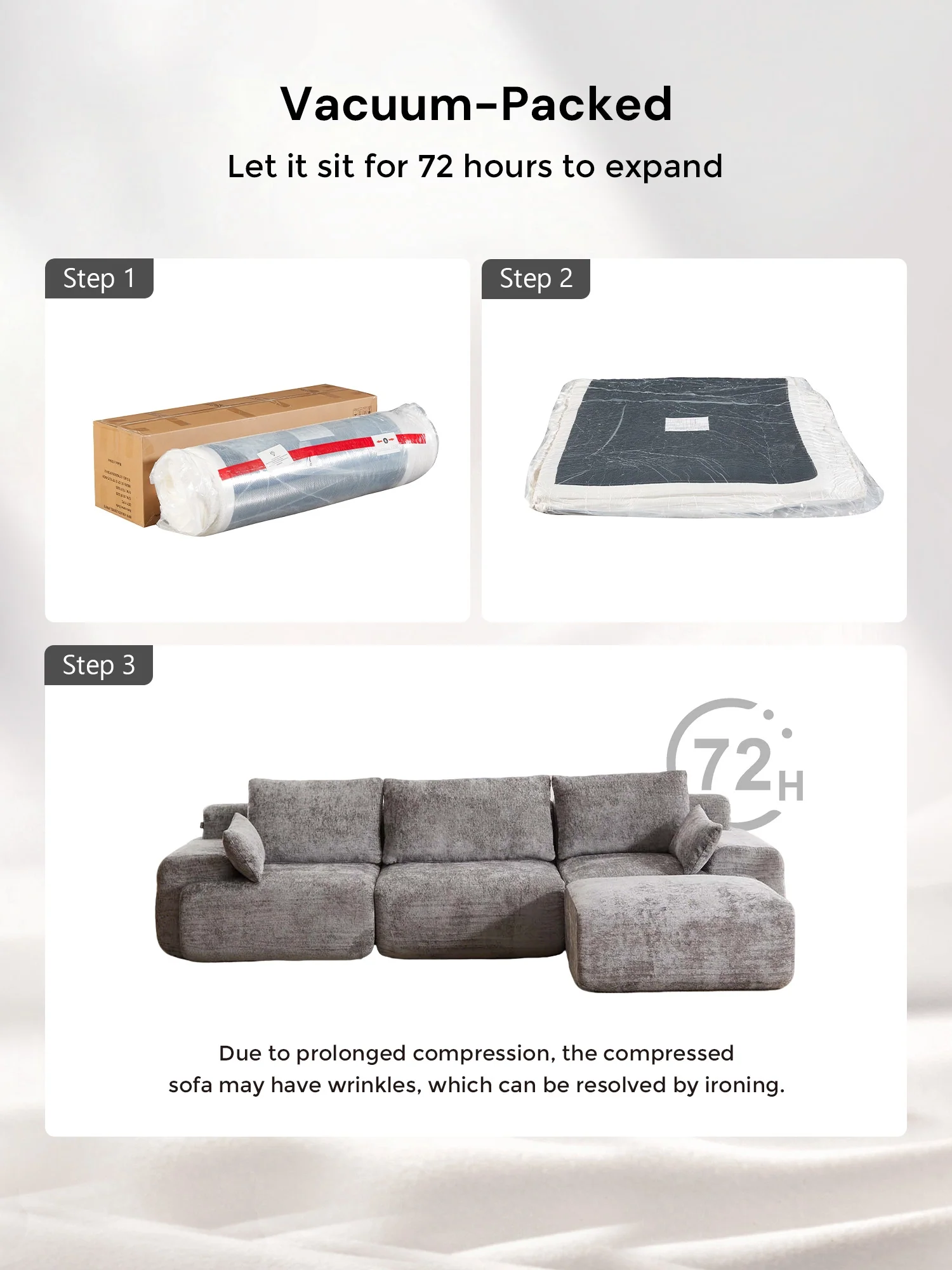 Zeus Compressed Sectional Sofa with Ottoman - Image 45