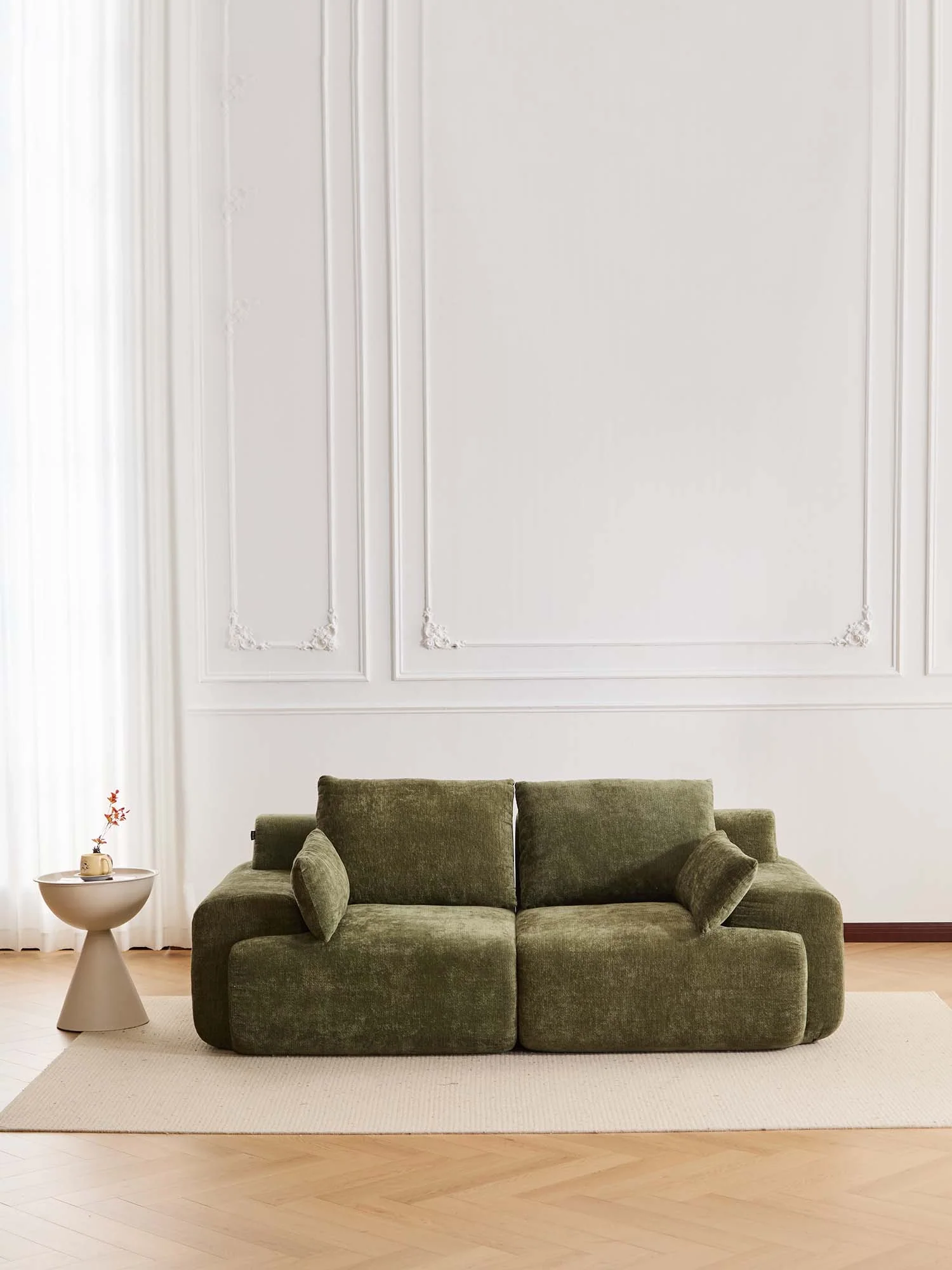 Zeus Compressed Sectional Sofa with Ottoman - Image 8