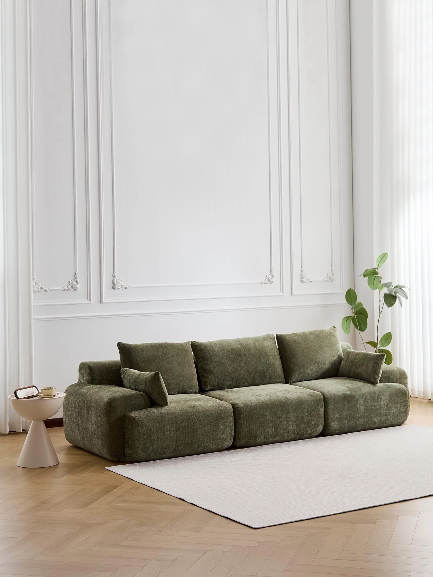 Zeus Compressed Sectional Sofa with Ottoman - Image 9
